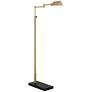 Stiffel Cabrini Adjustable Height Marble Base Swing Arm Pharmacy Floor Lamp