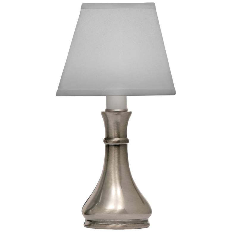 Image 1 Stiffel Candle 10" High Antique Nickel Accent Table Lamp