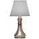 Stiffel Candle 10" High Antique Nickel Accent Table Lamp
