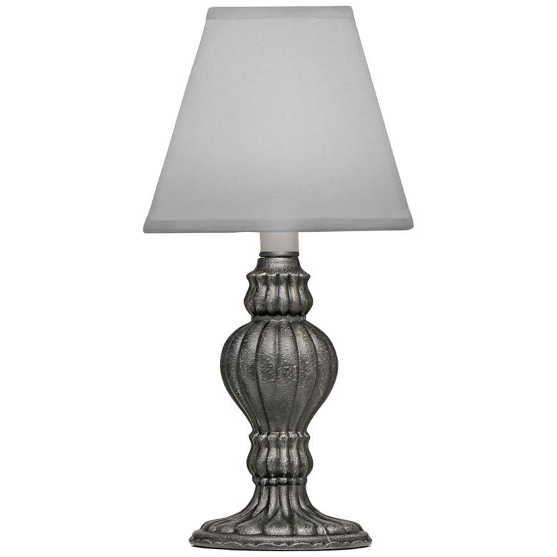 Image 1 Stiffel Candle 10" High Charcoal Lined Accent Table Lamp