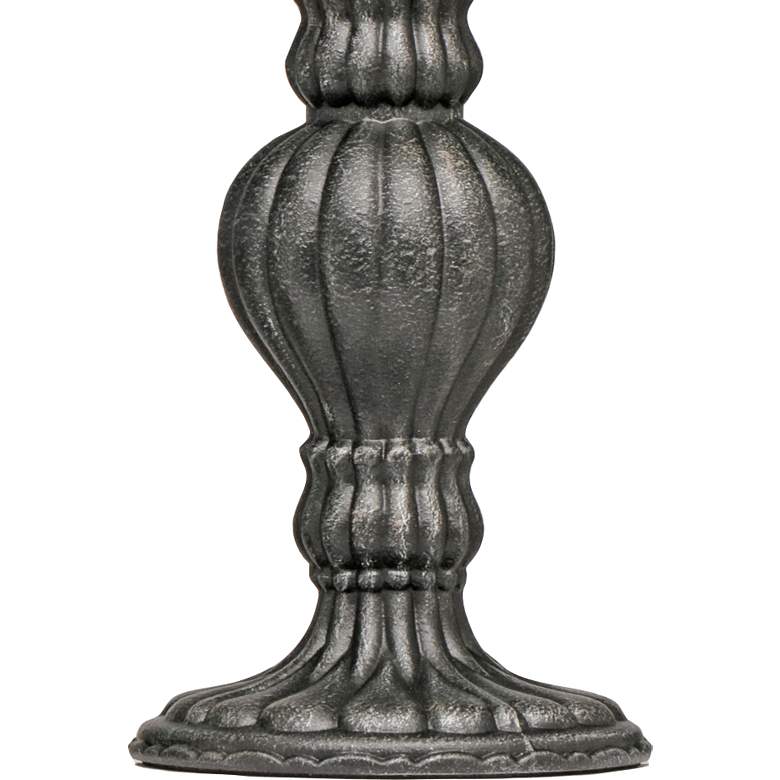 Image 3 Stiffel Candle 10" High Charcoal Lined Accent Table Lamp more views