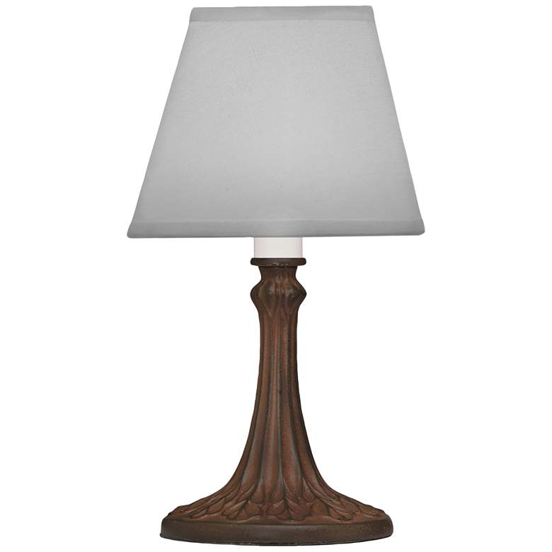 Image 1 Stiffel Candle 10 inch High Rust Brown Accent Table Lamp