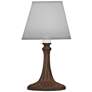 Stiffel Candle 10" High Rust Brown Accent Table Lamp