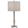 2_Stiffel Candlestick 25" High Modern Satin Nickel Table Lamp