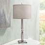 1_Stiffel Candlestick 25" High Modern Satin Nickel Table Lamp