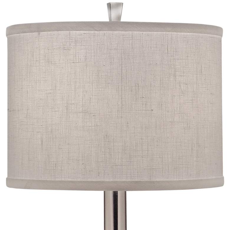 Image 3 Stiffel Candlestick 25" High Modern Satin Nickel Table Lamp more views