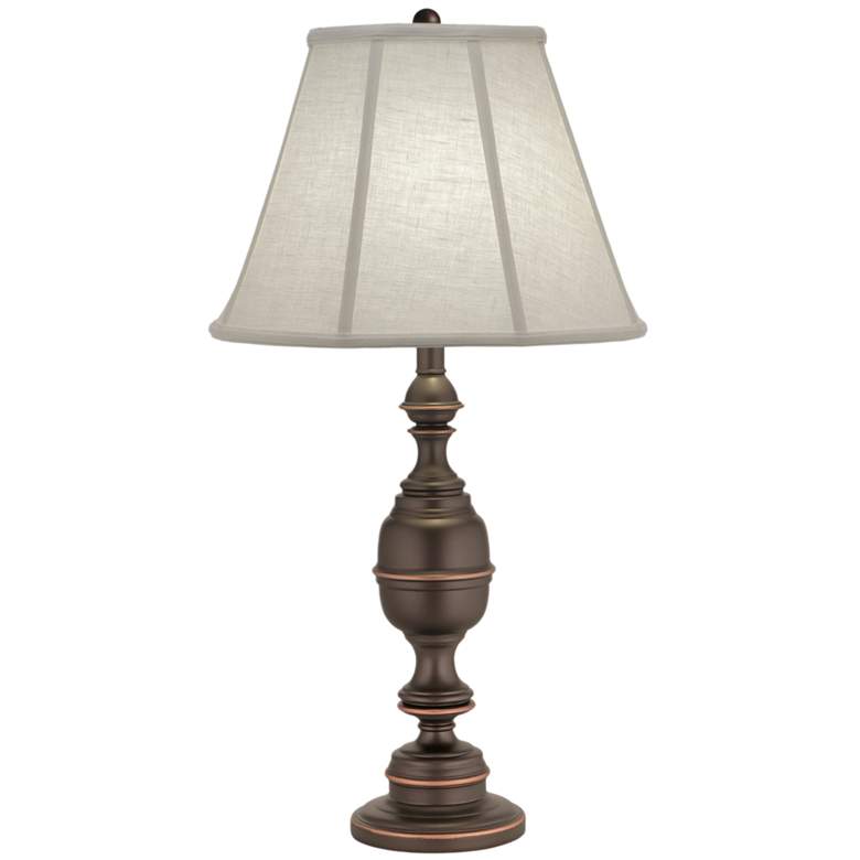 Image 1 Stiffel Candlestick 31" High Oxidized Bronze Table Lamp