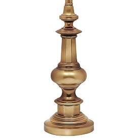 Image4 of Stiffel Candlestick 33" High Shadow Shade Antique Brass Table Lamp more views