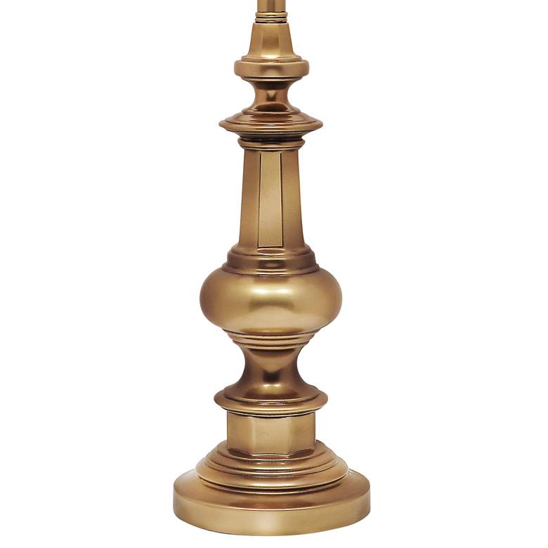 Image 4 Stiffel Candlestick 33" High Shadow Shade Antique Brass Table Lamp more views