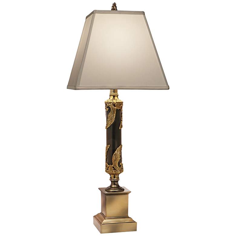 Image 1 Stiffel Caroline 30" Burnished Brass and Matte Black Table Lamp