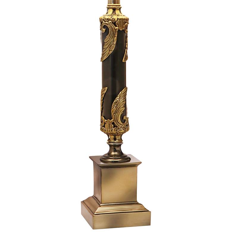 Image 2 Stiffel Caroline 30" Burnished Brass and Matte Black Table Lamp more views
