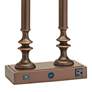Stiffel Carson 23" High Oxidized Bronze USB and Outlet Lamp