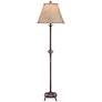 Stiffel Carson 64" Faux Leather Oxidized Bronze Rustic Floor Lamp