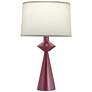 1_Stiffel Carson Converse 32" Modern Textured Burgundy Red Table Lamp