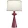 Stiffel Carson Converse 32" Modern Textured Burgundy Red Table Lamp