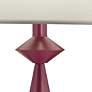 2_Stiffel Carson Converse 32" Modern Textured Burgundy Red Table Lamp more views