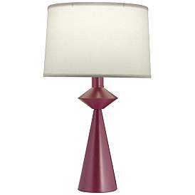 Image1 of Stiffel Carson Converse Textured Burgundy Table Lamp