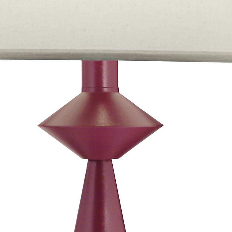 Image 2 Stiffel Carson Converse Textured Burgundy Table Lamp more views