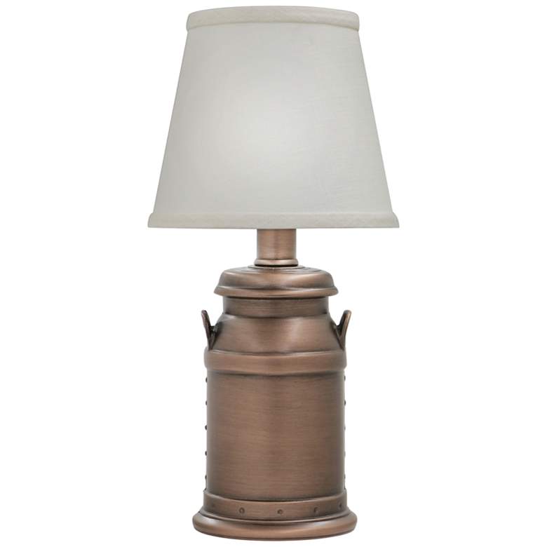 Image 1 Stiffel Carte 13" High Milk Jug Antique Old Bronze Accent Table Lamp
