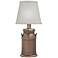 Stiffel Carte 13" High Milk Jug Antique Old Bronze Accent Table Lamp