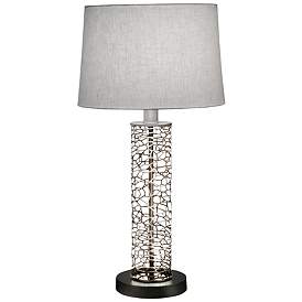 Image1 of Stiffel Cathedral 29" Laser Cut Silver Modern Metal Table Lamp