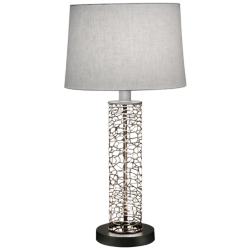 Stiffel Cathedral 29&quot; Laser Cut Silver Modern Metal Table Lamp