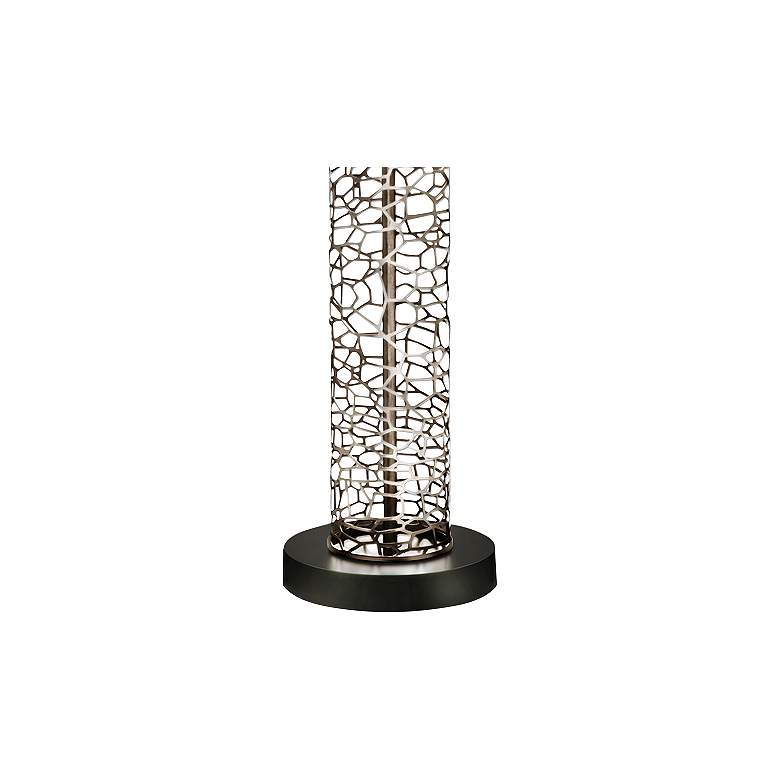 Image 3 Stiffel Cathedral 29 inch Laser Cut Silver Modern Metal Table Lamp more views