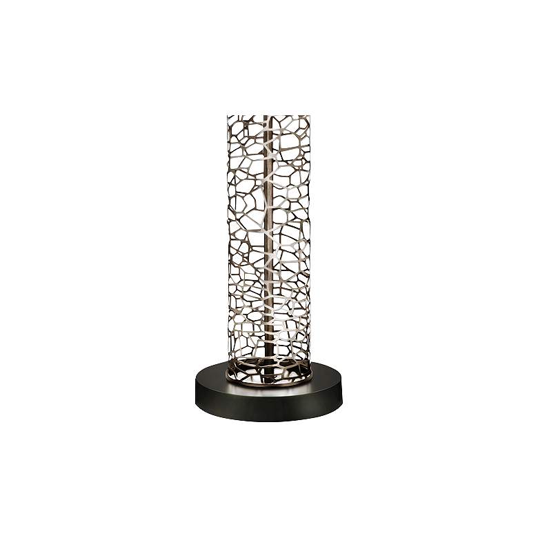 Image 3 Stiffel Cathedral 29" Laser Cut Silver Modern Metal Table Lamp more views
