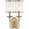 Stiffel Cavelli 17 3/4" High Warm Gold 2-Light Wall Sconce