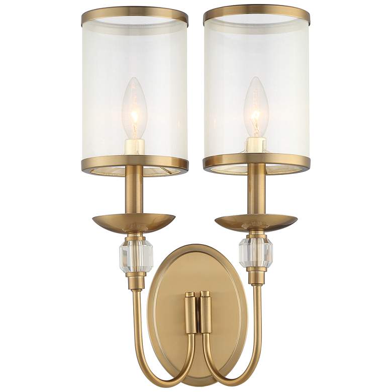 Stiffel Cavelli 17 3/4&quot; High Warm Gold 2-Light Wall Sconce more views
