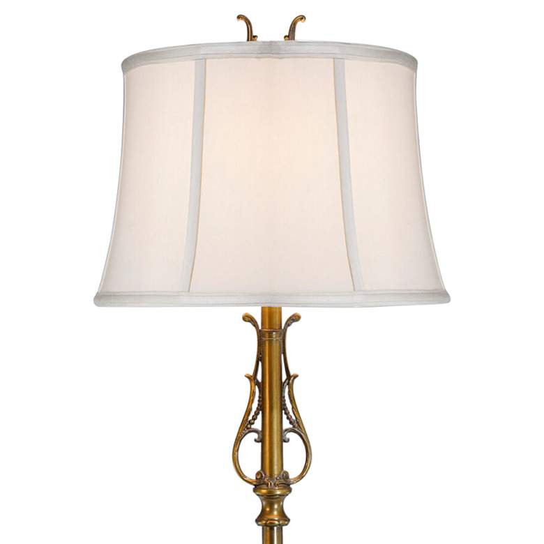 Image 2 Stiffel Cavender 63" High Artisan Brass Metal Scroll Floor Lamp more views