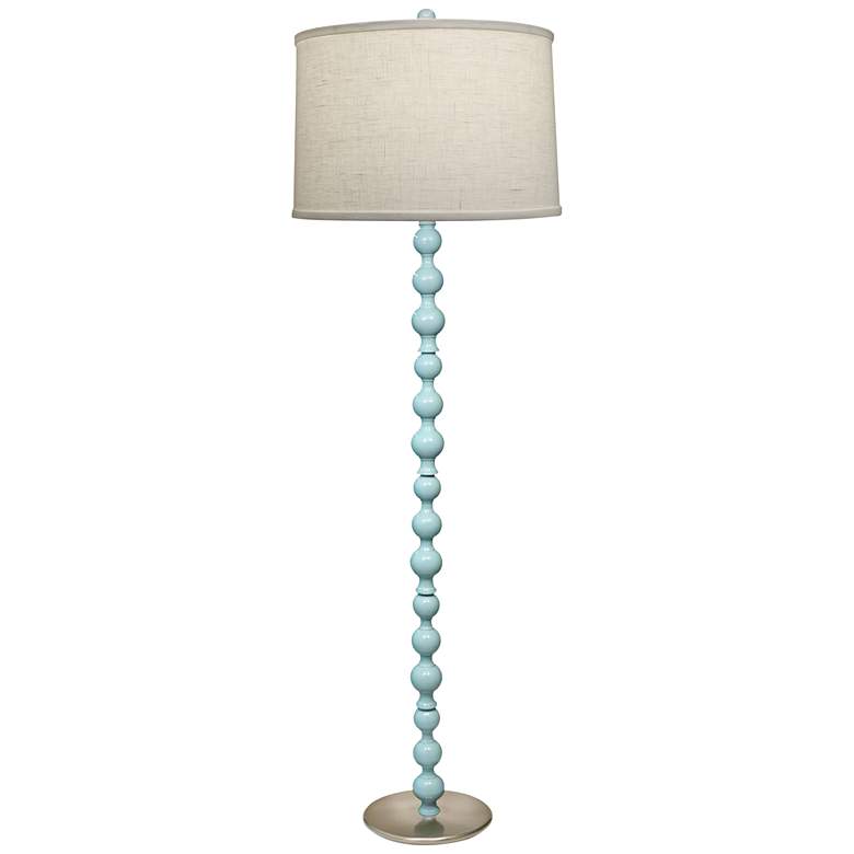 Image 1 Stiffel Charlotte 62" High Gloss Light Blue Metal Floor Lamp