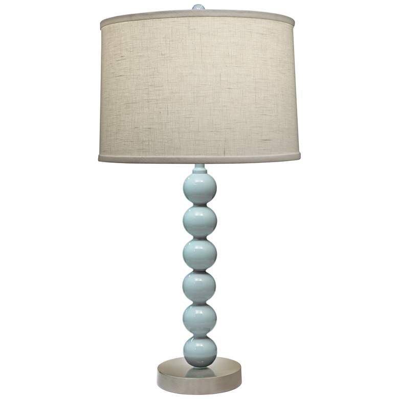 Image 1 Stiffel Charlotte Gloss Light Blue Metal Table Lamp