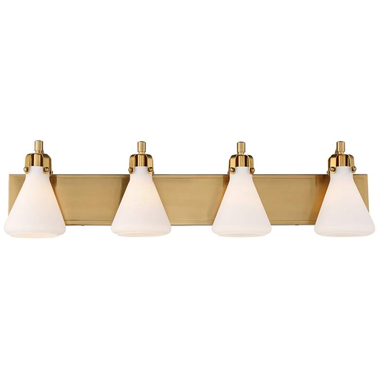 Image 2 Stiffel Cindy 33" Wide Warm Brass 4-Light Bath Light