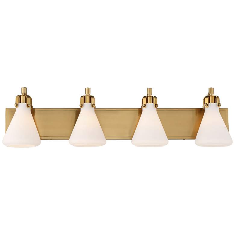 Image 2 Stiffel Cindy 33 inch Wide Warm Brass 4-Light Bath Light