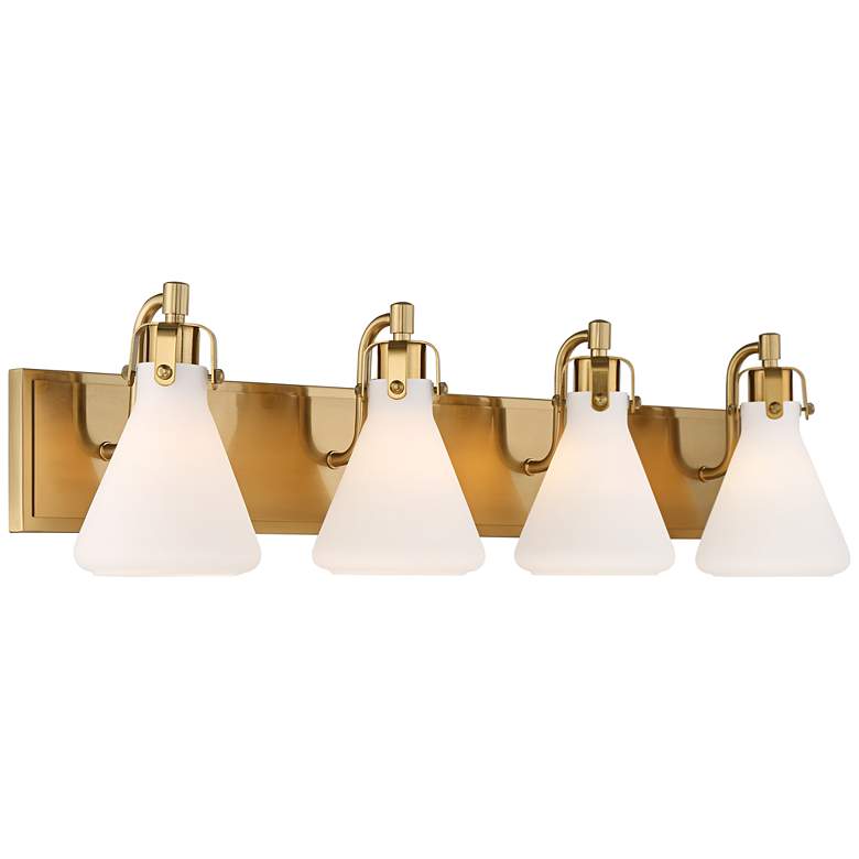 Image 5 Stiffel Cindy 33 inch Wide Warm Brass 4-Light Bath Light more views