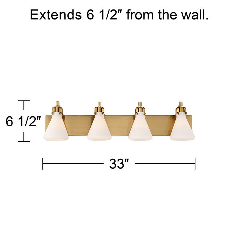 Image 7 Stiffel Cindy 33" Wide Warm Brass 4-Light Bath Light more views