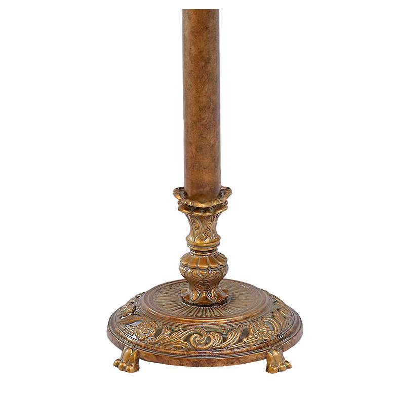 Image 3 Stiffel Covington 60" Amber Tortoise Shell Metal Floor Lamp more views