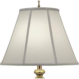 Image2 of Stiffel Dover 33" High Silk Shade and Burnished Brass Metal Table Lamp more views