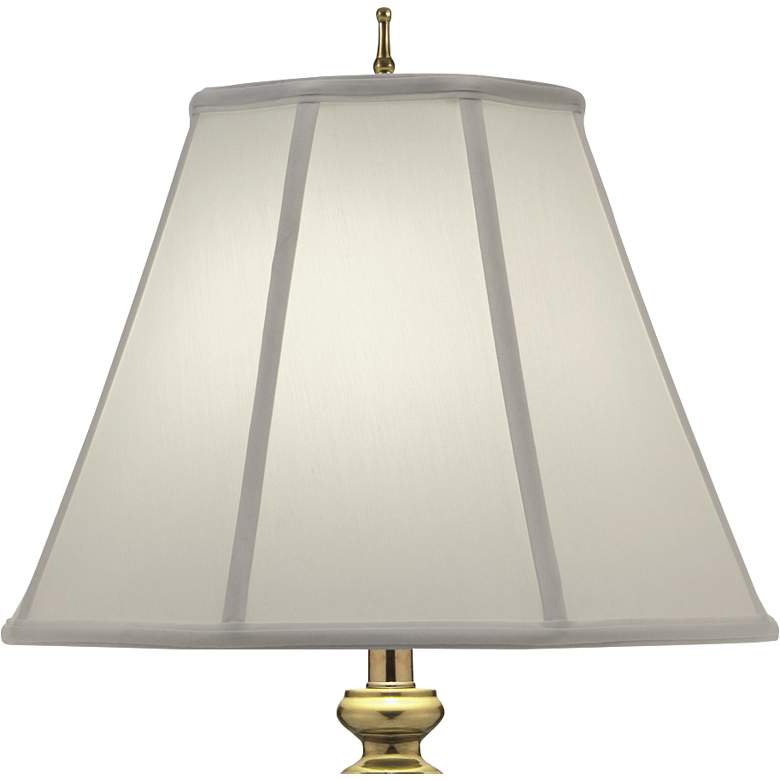 Image 2 Stiffel Dover 33" High Silk Shade and Burnished Brass Metal Table Lamp more views