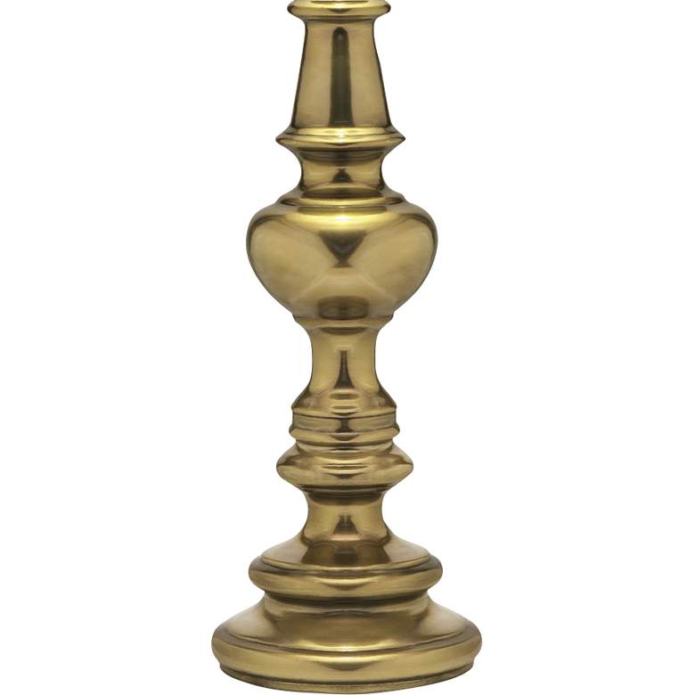 Image 3 Stiffel Dover 33" High Silk Shade and Burnished Brass Metal Table Lamp more views