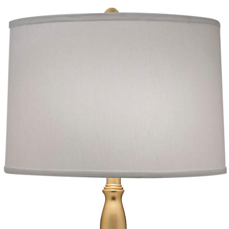 Image 3 Stiffel Dunn 28" High Pearl Shade Oculux Bronze Metal Table Lamp more views