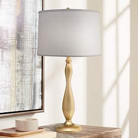 Image1 of Stiffel Dunn Oculux Bronze Metal Table Lamp with Pearl Shade