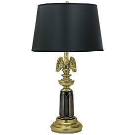 Image2 of Stiffel Eagle 30" Matte Black and Brushed Brass Table Lamp