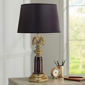 Image1 of Stiffel Eagle 30" Matte Black and Brushed Brass Table Lamp