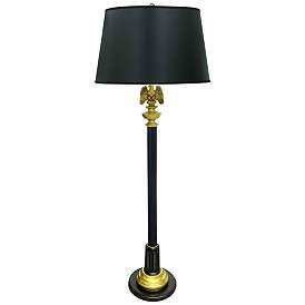 Image1 of Stiffel Eagle 60" Burnished Brass and Black Traditional Floor Lamp