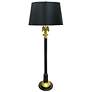 Stiffel Eagle 60" Burnished Brass and Black Traditional Floor Lamp