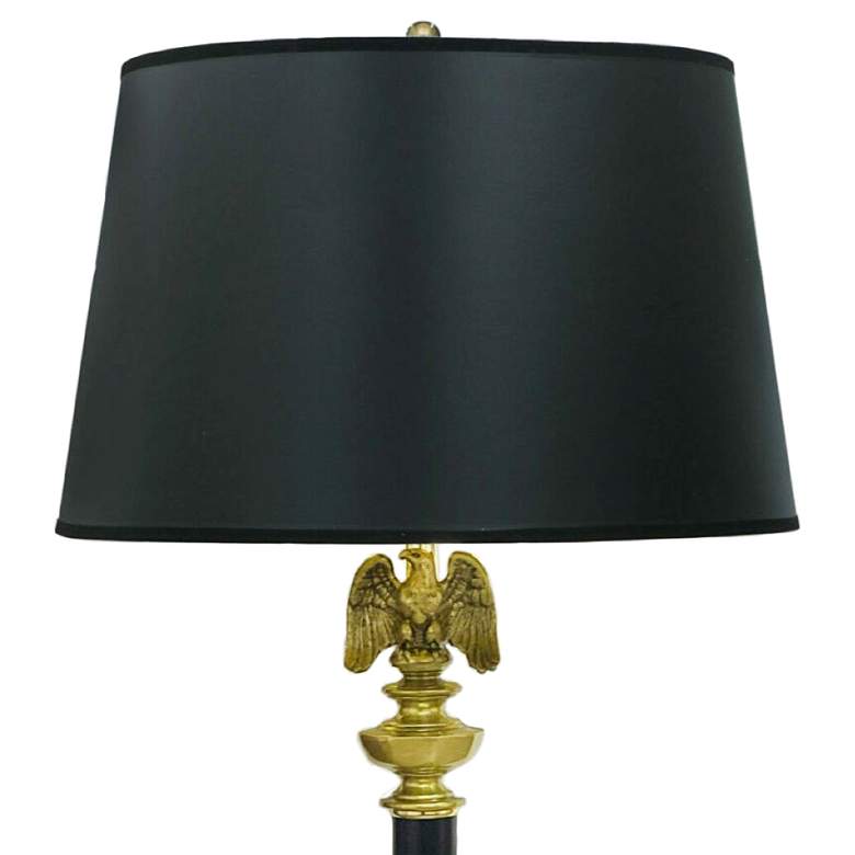 Image 2 Stiffel Eagle 60" Burnished Brass and Black Traditional Floor Lamp more views