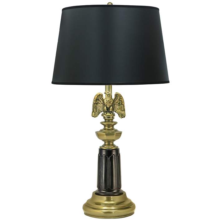 Stiffel Eagle Brushed Brass and Matte Black Table Lamp - #855M1