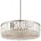 Stiffel Ella 20 1/4" Wide Brushed Nickel Crystal 5-Light Pendant